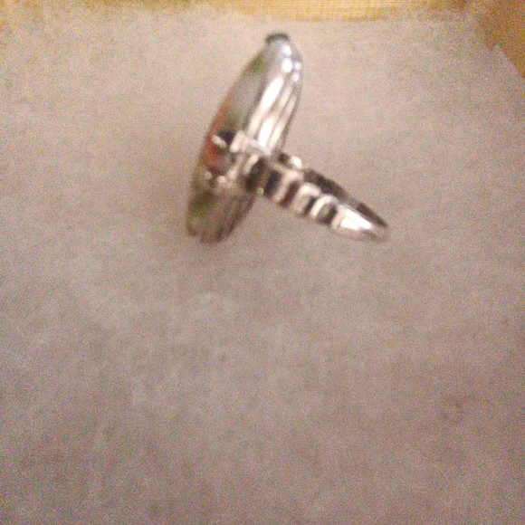 Sterling Silver Vintage Cameo Courting Couple Ring Size 6 - Picture 5 of 10